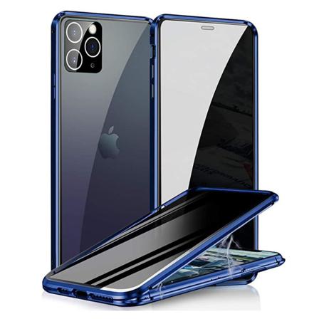 Iphone 12 Pro Max - Skyddande Magnetiskt Dubbelskal Blå