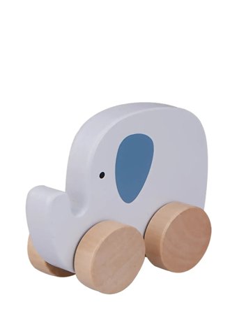 Barbo Toys | Wooden Elephant On Wheel | ONE SIZE