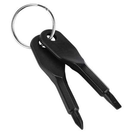 Mini skruvmejsel nyckelring set, bärbar rostfritt stål platt huvud och Phillips skruvmejsel set verktyg utomhus multifunktionell EDC verktyg Mini 