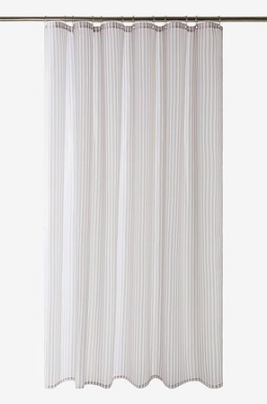Jotex - Duschvorhang Hellbeige/weiß - EMMY - Kaufe Duschvorhänge bei Jotex