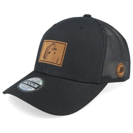Moomin - Svart trucker Caps - The Groke Engraved Patch Black Trucker @ Hatstore