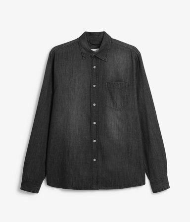 Kappahl | Jeansskjorta regular fit Svart denim S | Svart denim