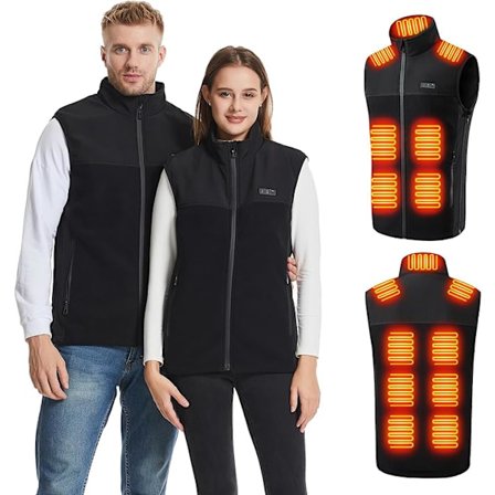Vest til Mænd/Kvinder USB Genopladelig Kropsvarmer Vest Elektrisk Opvarmet Jakke uden Batteripakke