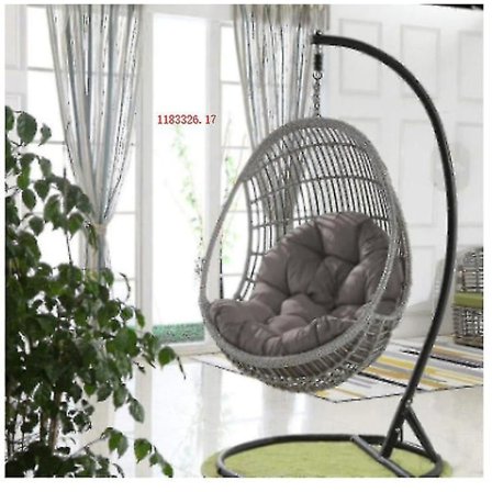 Erstatningspute til hengestol, kompatibel med pustende stolmatte, kompatibel med utendørs innendørs lys grå