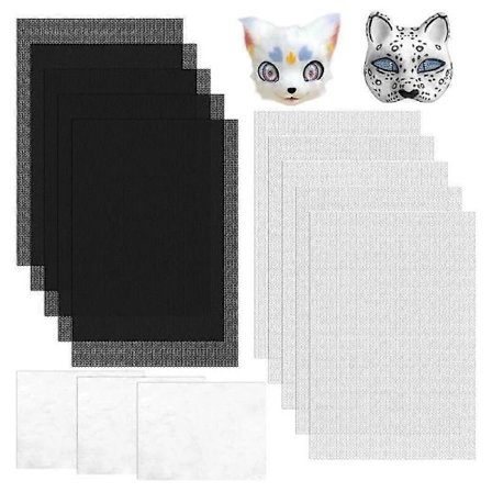10 Ark Fursuit Øyne Mesh Vanntett Utskrivbar Pvc Øyne Mesh Ark For Furry Cosplay Rekvisitter Fursuits Håndverkstilvirkning Hvit
