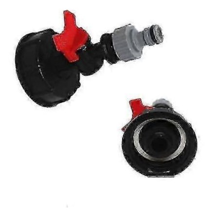 1000L IBC vattentank kran med S60x6 adapterventil och 3/4 [DB]