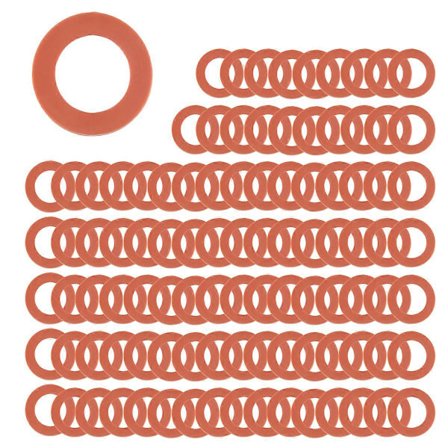 100 stk. haveslange skiver silikone gummi skiver tætninger O-ringe bløde silikone paknings fittings til 3