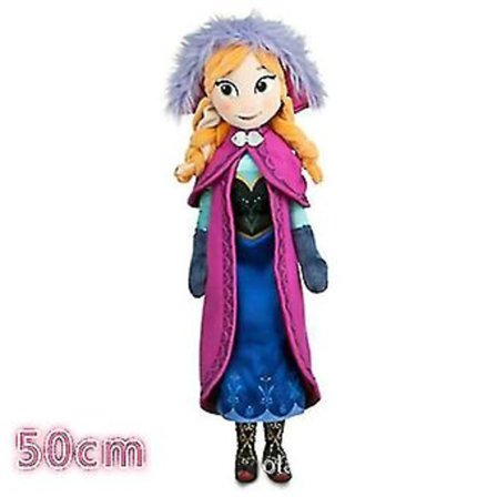 50 cm Frozen Anna og Elsa Dukker Snødronningen Prinsesse Anna Elsa Dukke Lekeutstyr Stoppet Frozen Plysj Barn Lekeutstyr Bursdag Jul Gave-i( 50cm anna