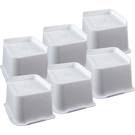 Sengeforhøyere 10 cm Kraftig 6-pakning, Møbelforhøyere for sofaer, overdimensjonerte støtter opptil 3000 kg, Oppgraderte sofaforhøyere L-form for 