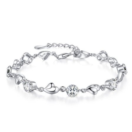 Armband - Dam - 925 Sterling Silver - Zirkonium - Allergivänligt