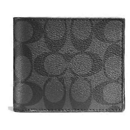 Signature Canvas Charcoal/Black Bifold ID -lompakko