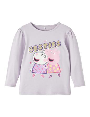 Nmfnorin Peppapig Ls Top Cplg Langærmet T-shirt Lilla Name It