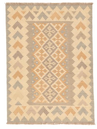 Hell Nomad Kelim Teppich Handgewebt 125X169 Orange/Beige Persien/Iran