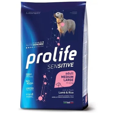 Prolife Dog Sensitive Lamb & Rice Cibo Secco Per Cani Adulti