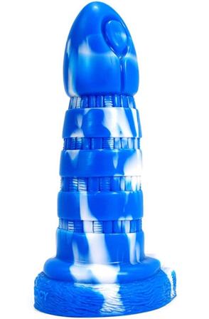 Oblink Dildo Blue-White 21 cm Dragon dildo - Blushme.se