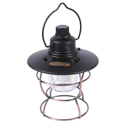 Bärbar multifunktionell LED-tältlampa för camping (svart)