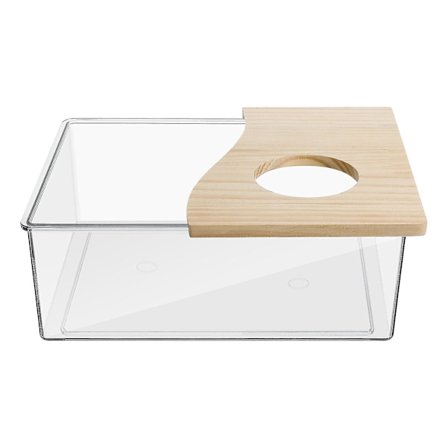 1 stk. Transparent Chinchilla badehus Hamster sandkasse Sandbadsbeholder Chinchilla støvbad Akrylbeholder