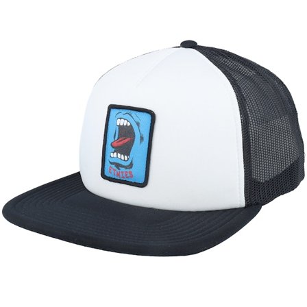 Etnies - Screaming Hand White/Black Trucker Trucker White Cap - @ Hatstore