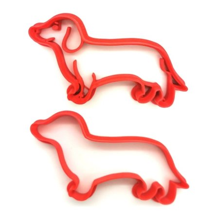 Dachshund hund 8 cm pepperkakeform 2 deler (FMY)