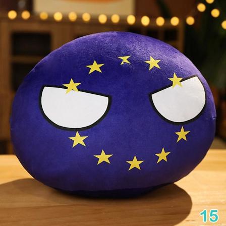 10cm Country Ball Pehmolelu Puolapallo Riippuva Countryball T ytetty Lapsi Nukke DB european union