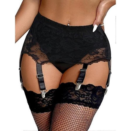 Dame Hofteholder Bælte Plus Størrelse Blonde Hofteholder Og 6 Metal Clips Justerbar Undertøj Hofteholder Seler Undertøj Talje Hofteholder Sæt