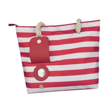 Vinkøletaske til kvinder, bærbar med lynlås, vinpung, bæretaske