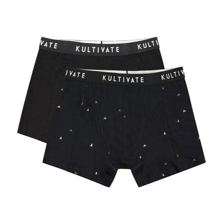 Kultivate Underwear Fire 2 pack , Blauw , Heren , Maat: L BoxerKorte Broek
