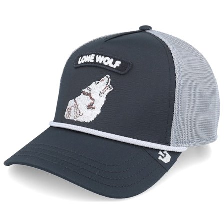 Goorin Bros. - Black trucker Czapka Z Daszkiem - Gb2 Wolf The Rocker Relaxed Black/Grey A-Frame Trucker @ Hatstore