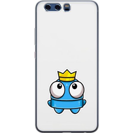 Kompatibel Mobilcover til Huawei Huawei P10 Blå tegnet figur med krone og store øjne i legende kongelig stil