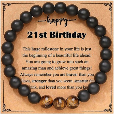 21:a/30:e/40:e/50:e/60:e/70:e födelsedagspresenter till honom, elastiskt rep armband för män