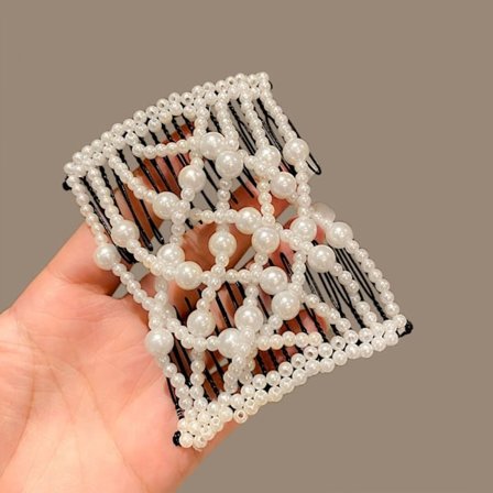 Pearl Elastic Hair Hårnål Double Side Bun 1 1