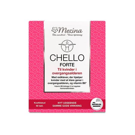 Mezina Chello Forte 60 tabl., Helse & Madvarer, Ingredienser, Rødkløver