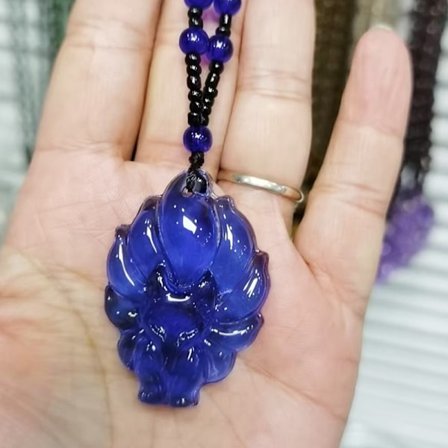 Fox Queen halsband nio-tailed Fox hängsmycke medellånga Lycka till