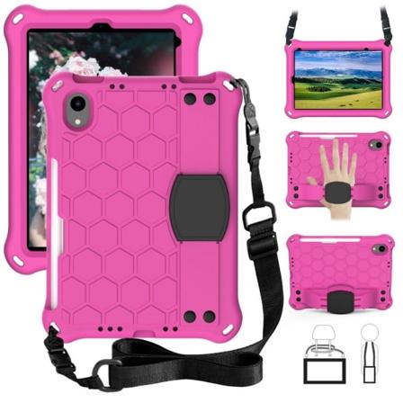 EVA-tabletskal med bikagestruktur og skulderrem iPad mini (2021) - Rose / Sort Pink