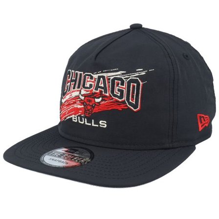 New Era - NBA Svart snapback Keps - Chicago Bulls Throwback Brush Black Strapback @ Hatstore