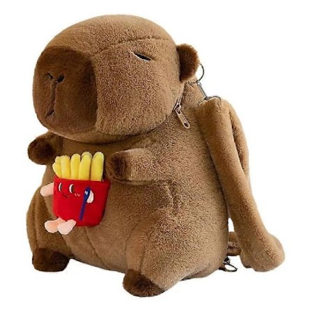 Plysjet capybara-formet taske rygsæk, plysrygsæk