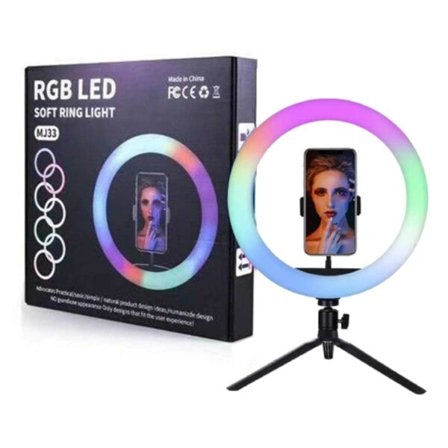 RBG Selfie Loof LED Ring Light State og Mobile Check