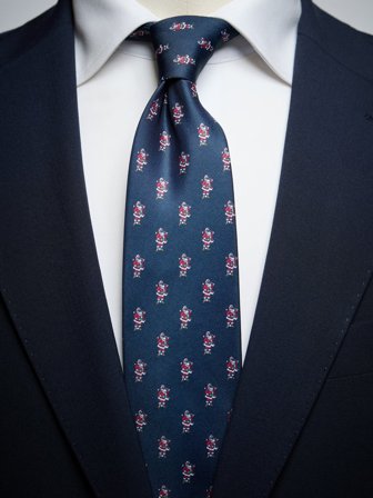 John Henric Men's Blaue Weihnachtskrawatte Size 7,5