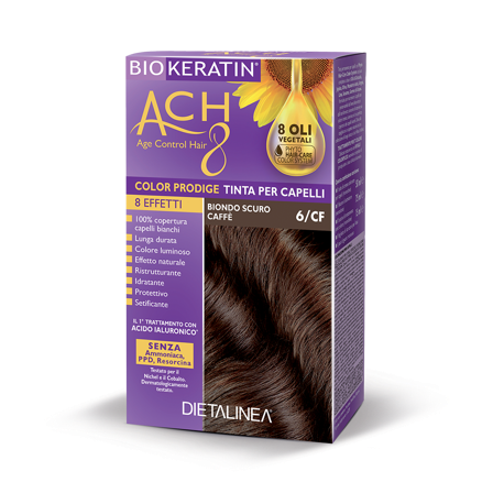 Biokeratin Ach8 Tinta per Capelli Biondo Scuro Caffè 6/CF