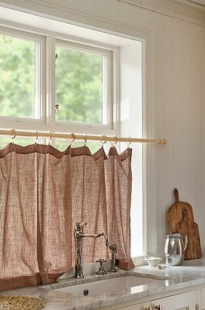 Jotex - Caféhausvorhang Braun - LUNI - Kaufe Kurzgardinen bei Jotex