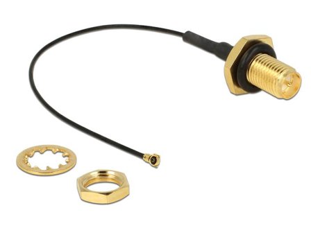 Delock antennekabel - 10 cm - svart