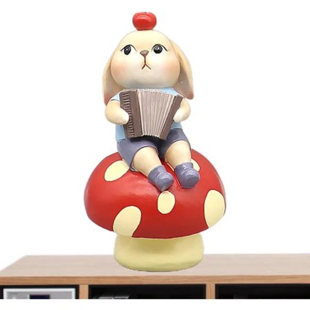 Påskehare-havestatuer i harpiks til udendørs dekoration | Holdbar nyhed påskefigur ornament terrasse, græsplæne, haveindretning