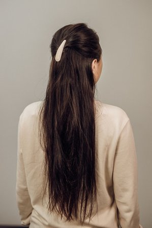 CORINNE Vegan Barrette Big and Small 2-pack Cream, Hår, Hårpynt, Hårspænder