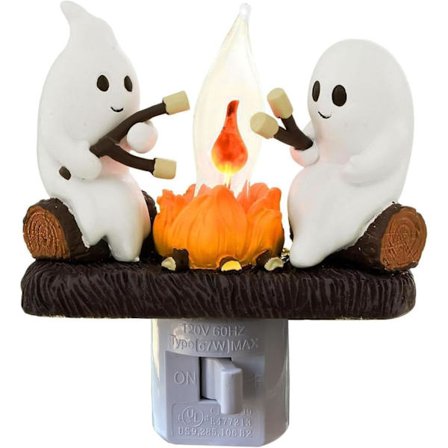 2025 Seneste Model Ghost Bål Natlampe, Ghost Bål Flakkende Natlampe, Bål Flamme Halloween Natlampe