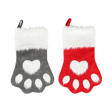 2 st Julstrumpa Hängande Uppstoppad Julstövel 3D Dog Pa
