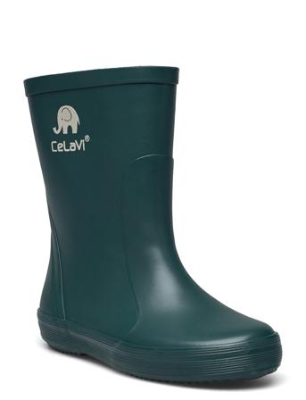Basic Wellies -Solid Shoes Rubberboots High Rubberboots Unlined Rubberboots Vihreä CeLaVi
