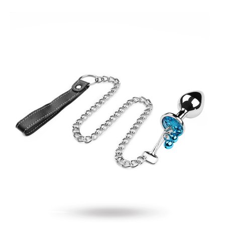 Vuxen: METAL PLUG TURQUOISE GEMSTONE WITH LEASH