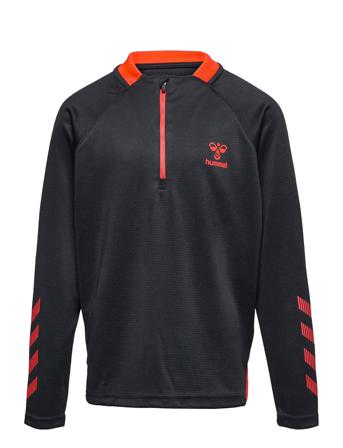 Hmlgg12 Action Half Zip Sweat Kids Black Hummel