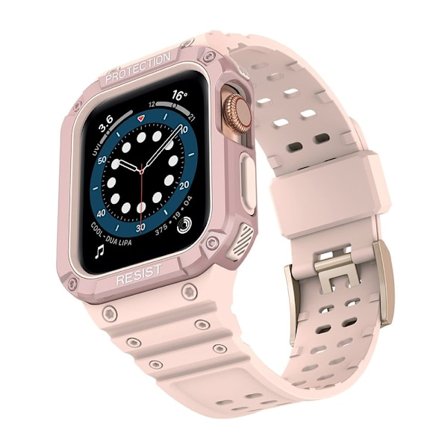 Apple Watch (45 mm) TPU-klockarmband - Rosa / Rosa Ros