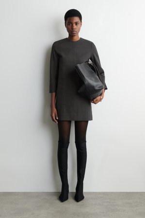 COS Women's Tailored Jersey Mini Dress in Black